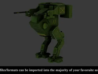 Sci Fi MECHA A1 - Low poly - Game Ready - PBR Low-poly 3D model