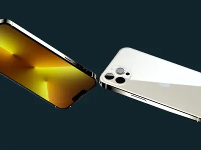 iPhone 13 Pro Max Gold Pro Scene Low-poly 3D model