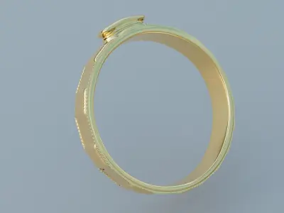 Elegant Gold Ring Model  Texture