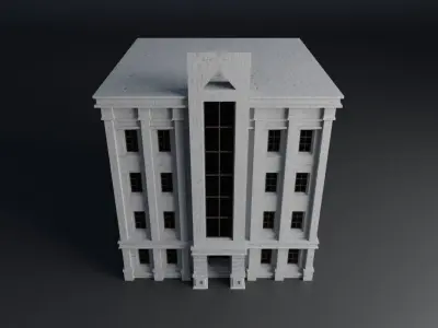 CLASSIC OLD EUROPEAN BUILDING 04 Low-poly 3D model