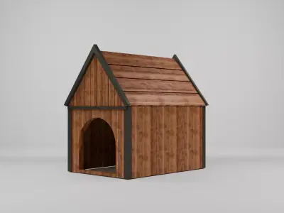 Dog House Low-poly 3D model