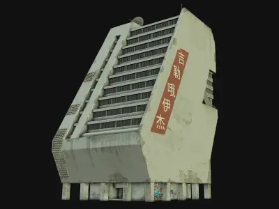 Sci Fi Building PBR Low-poly 3D model