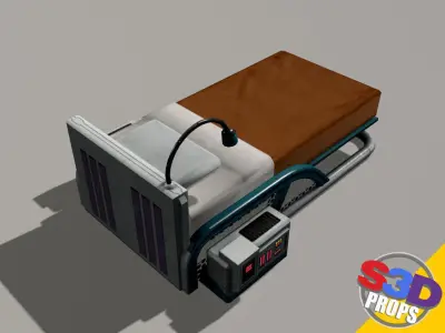 scifi bed 3D model
