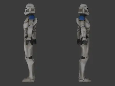 3D Clone Trooper model with Face 3D model