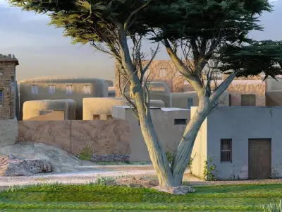 Longoki Village Low-poly 3D model