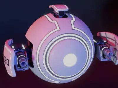 SCI FI DRONE SF-45080 Game Ready Low-poly 3D model