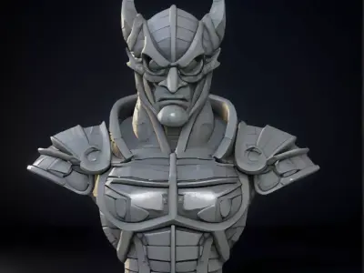 Guyver Head Bust 3D Model - STL Printable Sci-Fi Robot 3D print model
