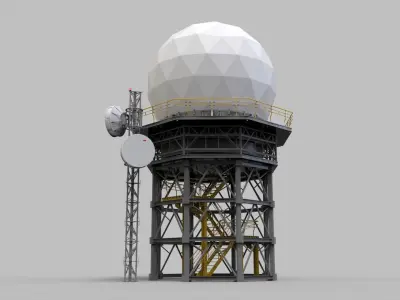 Sci fi antenna 2 3D model