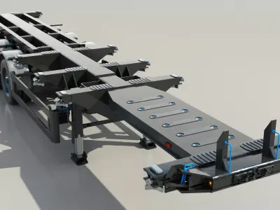  Shipping Container Trailer with Container 