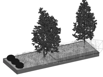 Green Benches 3D model