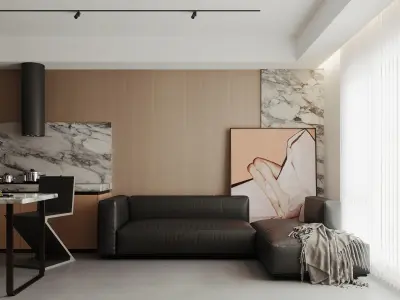 Living Room Interior Scene for 3DMAX and Corona Renderer  3D model purchase