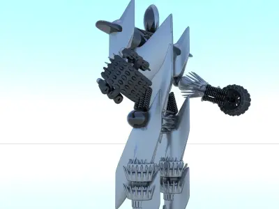 Robot Cyborg Game Caracter Sci Fi 3D model