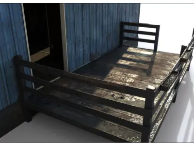 Abandoned Small House pack Low-poly 3D model