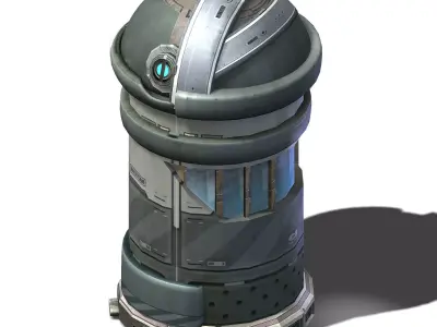Sci Fi Building-Trash Can 3D model