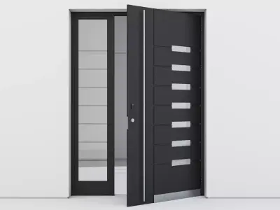 Aluminium door 35 3D model