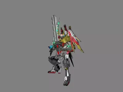 Attacker Gundam 22 A 3D model