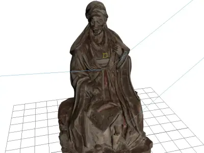 Deity Statue Sculpture11 3D model