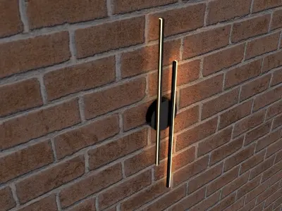 Modern Two Strip Sconce by OasisMimarlik Low-poly 3D model