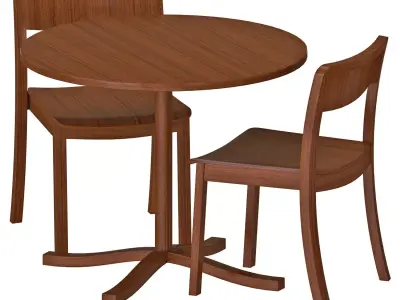 Hay Pastis Table and Chairs set 1 3D model