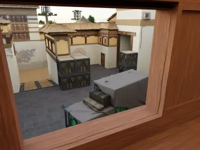 Valorant Map Haven Site A and B Map Low-poly 3D model