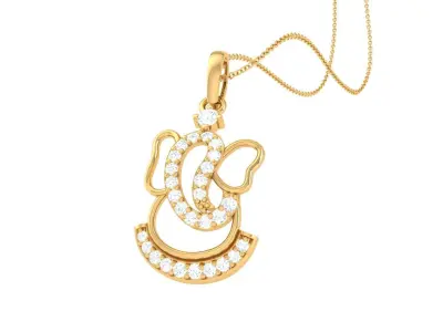 Spiritual Ganesha Pendant 3D print model