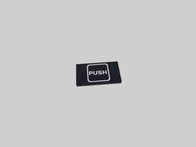 Sign push Low-poly 3D model