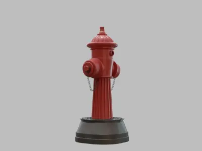 Fire Hydrant 24 - Old Vintage style 3D model
