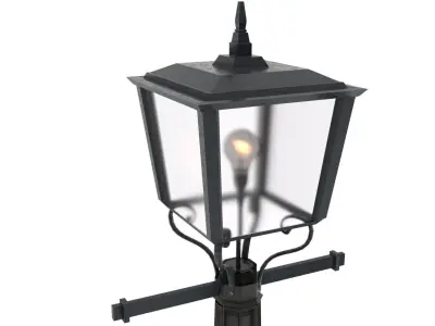 Lamp Post Low-Poly Low-poly 3D model
