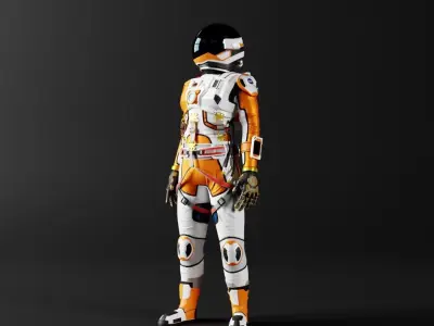 Sci-fi astronaut  3D model
