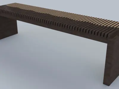 bench 01 Low-poly 3D model