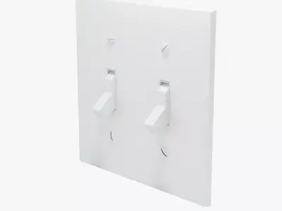 Light Switch Double Low-poly 3D model