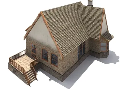Country Low Poly House  3D model