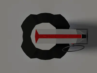 SCI-FI Grenade Low-poly 3D model