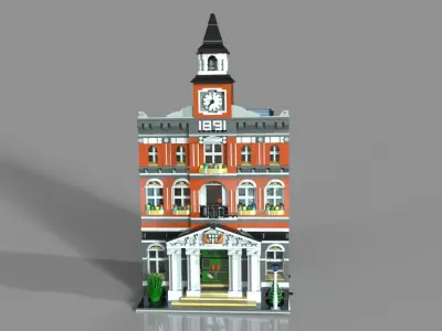 Lego town hall 3D model