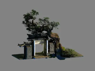 china Tree Architecture 3D model