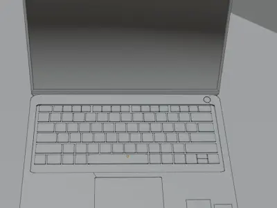 Laptop Huawei 3D model