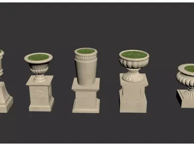 European-style flower pot 3D model