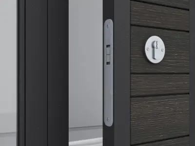 Aluminium door 66 3D model