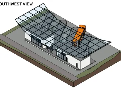 Transport hub - Revit 3D model