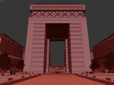 Dubai DIFC - lighting set up 3D model