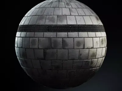 Scanned Seamless Wet Floor Tiles PBR Textures Texture