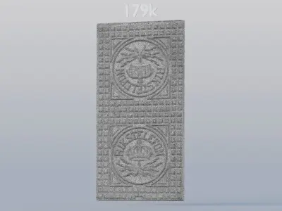 Manhole Cover Telephone Sweden Photoscan 3D model