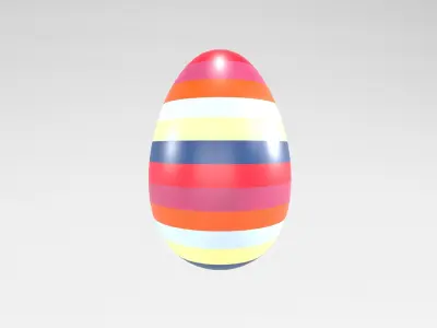 Easter Egg v1 Pack 01 Low-poly 3D model