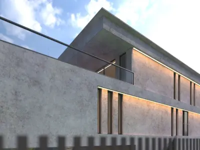 vila house 02 Low-poly 3D model