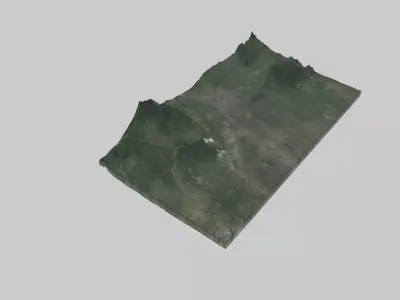 Pakanbaru City Low-poly 3D model