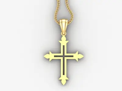 Cross Light Gold 4CP021 3DM STL 3D model