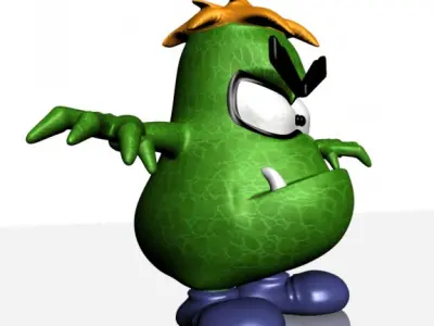 Sam the virus Low-poly 3D model