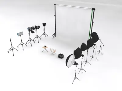 Studio Photography Lighting Models 3D model