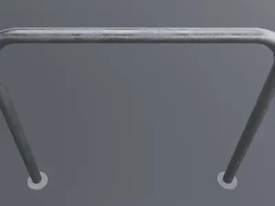 Steel Bracket Bike Stand -3- Low-Poly Version Low-poly 3D model