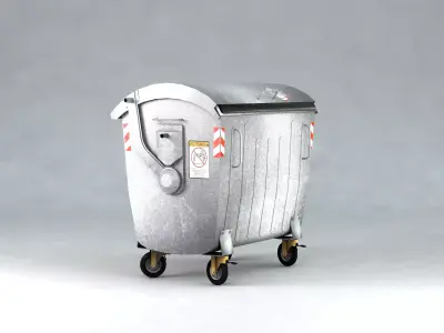 Metal Garbage Container 3D model